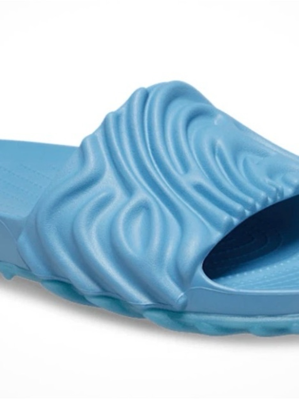 CROCS Light Blue Ruffle Slide Sandals - Picture 5 of 8